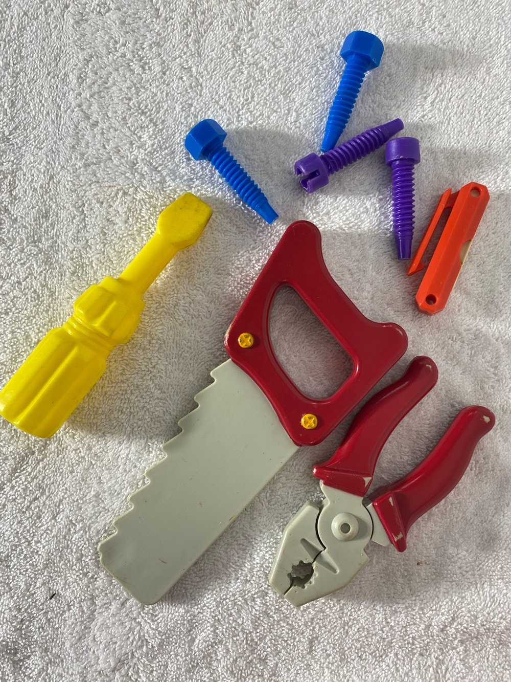 Childrens Plastic Toy Tool Lot With Red Akro-Mils Tool Box - Picture 2 of 16